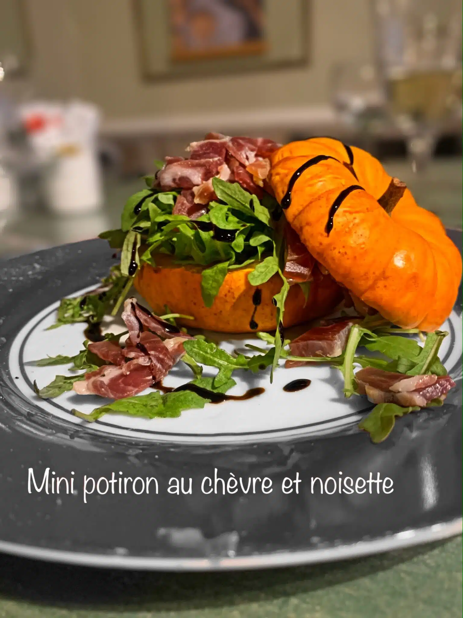 Mini potiron au chèvre et noisette